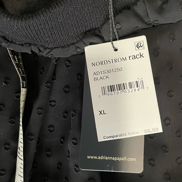 Adrianna Papell Swiss Dot Sheer Midi Skirt Black Size Extra Large NWT - Picture 6 of 9